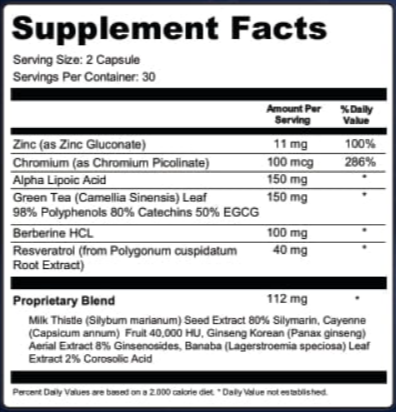 Aizen Power supplement facts