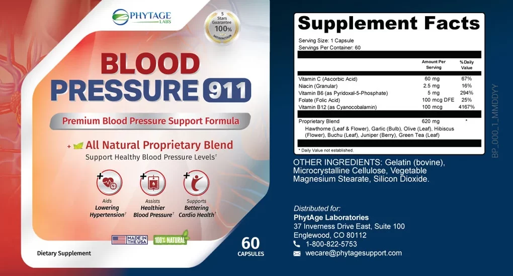 Blood Pressure 911 Supplement Facts