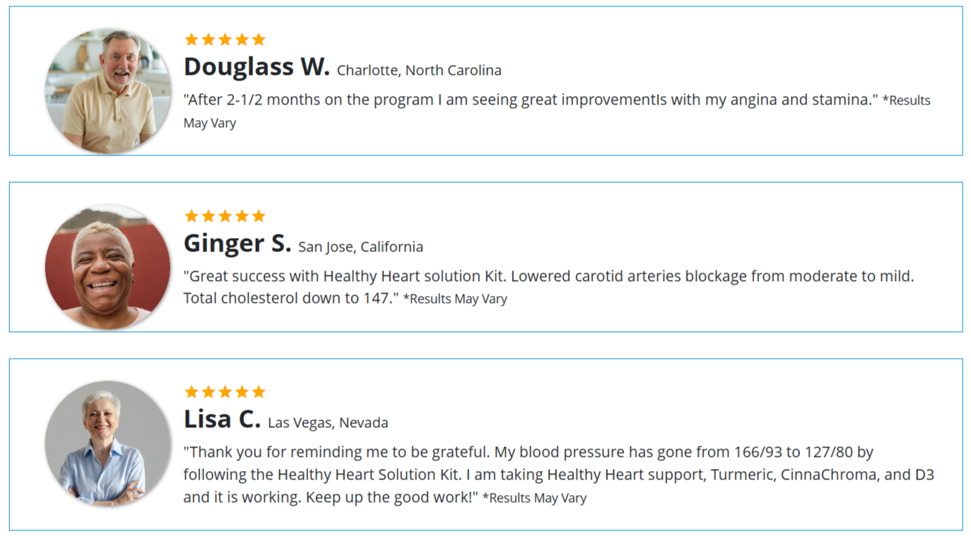 Healthy Heart Solution Kit user reviews